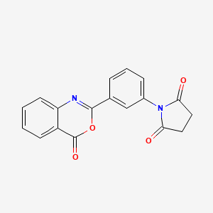 molecular formula C18H12N2O4 B5675263 1-[3-(4-oxo-4H-3,1-benzoxazin-2-yl)phenyl]-2,5-pyrrolidinedione CAS No. 294891-82-0