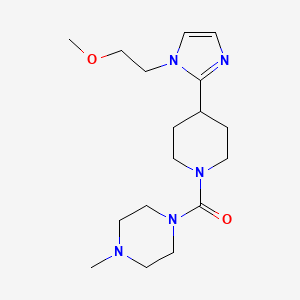 molecular formula C17H29N5O2 B5675267 1-({4-[1-(2-methoxyethyl)-1H-imidazol-2-yl]-1-piperidinyl}carbonyl)-4-methylpiperazine 