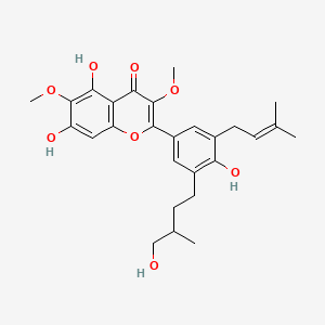 molecular formula C27H32O8 B567528 5'-Prenylaliarin CAS No. 1246926-09-9