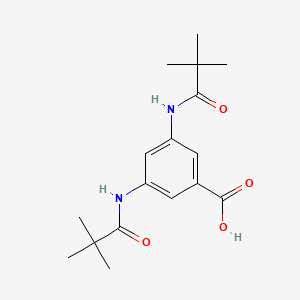 molecular formula C17H24N2O4 B5675294 3,5-bis[(2,2-dimethylpropanoyl)amino]benzoic acid 
