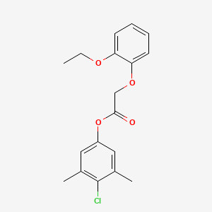 molecular formula C18H19ClO4 B5675305 4-chloro-3,5-dimethylphenyl (2-ethoxyphenoxy)acetate 