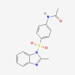 molecular formula C16H15N3O3S B5675347 N-{4-[(2-methyl-1H-benzimidazol-1-yl)sulfonyl]phenyl}acetamide 