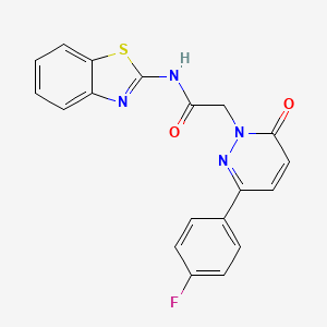 molecular formula C19H13FN4O2S B5675351 N-1,3-benzothiazol-2-yl-2-[3-(4-fluorophenyl)-6-oxo-1(6H)-pyridazinyl]acetamide 