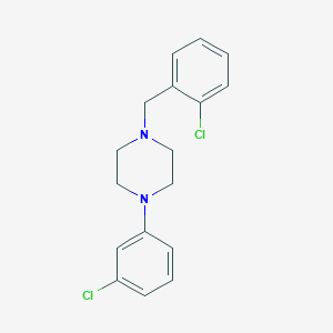 molecular formula C17H18Cl2N2 B5675359 1-(2-chlorobenzyl)-4-(3-chlorophenyl)piperazine 
