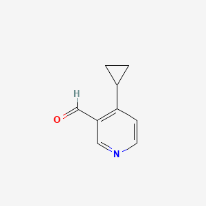 molecular formula C9H9NO B567536 4-Cyclopropylnicotinaldehyde CAS No. 1256793-54-0
