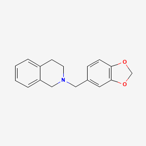 molecular formula C17H17NO2 B5675369 2-(1,3-benzodioxol-5-ylmethyl)-1,2,3,4-tetrahydroisoquinoline 