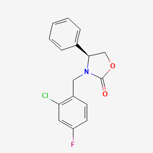 molecular formula C16H13ClFNO2 B5675382 (4S)-3-(2-chloro-4-fluorobenzyl)-4-phenyl-1,3-oxazolidin-2-one 