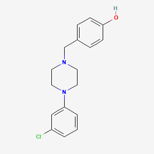 molecular formula C17H19ClN2O B5675389 4-{[4-(3-chlorophenyl)-1-piperazinyl]methyl}phenol 