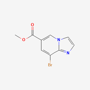 molecular formula C9H7BrN2O2 B567539 8-溴咪唑并[1,2-a]吡啶-6-甲酸甲酯 CAS No. 1234616-08-0
