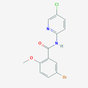 molecular formula C13H10BrClN2O2 B5675390 5-bromo-N-(5-chloro-2-pyridinyl)-2-methoxybenzamide 