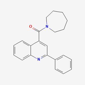 molecular formula C22H22N2O B5675396 4-(1-azepanylcarbonyl)-2-phenylquinoline 