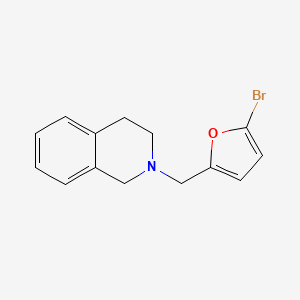 molecular formula C14H14BrNO B5675453 2-[(5-bromo-2-furyl)methyl]-1,2,3,4-tetrahydroisoquinoline 