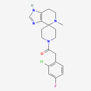 1'-[(2-chloro-4-fluorophenyl)acetyl]-5-methyl-1,5,6,7-tetrahydrospiro[imidazo[4,5-c]pyridine-4,4'-piperidine]