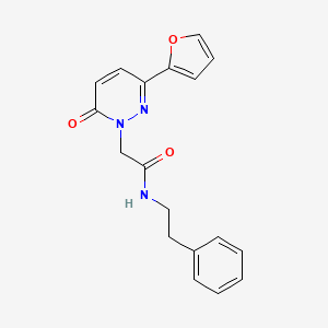 molecular formula C18H17N3O3 B5675462 2-[3-(2-furyl)-6-oxo-1(6H)-pyridazinyl]-N-(2-phenylethyl)acetamide 