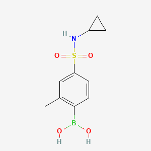 molecular formula C10H14BNO4S B567547 4-(N-Cyclopropylsulfamoyl)-2-methylphenylboronic acid CAS No. 1217501-49-9