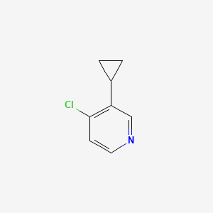 molecular formula C8H8ClN B567549 4-Chloro-3-cyclopropylpyridine CAS No. 1346544-23-7