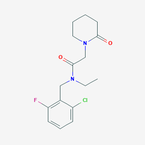 molecular formula C16H20ClFN2O2 B5675490 N-(2-chloro-6-fluorobenzyl)-N-ethyl-2-(2-oxopiperidin-1-yl)acetamide 
