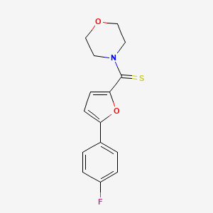 molecular formula C15H14FNO2S B5675533 4-{[5-(4-fluorophenyl)-2-furyl]carbonothioyl}morpholine 
