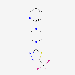 molecular formula C12H12F3N5S B5675536 1-(2-pyridinyl)-4-[5-(trifluoromethyl)-1,3,4-thiadiazol-2-yl]piperazine 