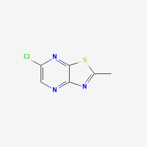 molecular formula C6H4ClN3S B567555 6-Chloro-2-methylthiazolo[4,5-b]pyrazine CAS No. 1292369-28-8