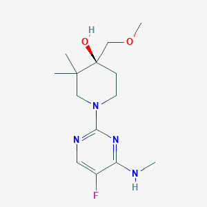 molecular formula C14H23FN4O2 B5675554 (4S)-1-[5-fluoro-4-(methylamino)-2-pyrimidinyl]-4-(methoxymethyl)-3,3-dimethyl-4-piperidinol 