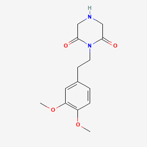 molecular formula C14H18N2O4 B5675555 1-[2-(3,4-dimethoxyphenyl)ethyl]-2,6-piperazinedione 