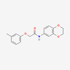 molecular formula C17H17NO4 B5675557 N-(2,3-dihydro-1,4-benzodioxin-6-yl)-2-(3-methylphenoxy)acetamide 