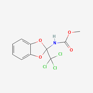 molecular formula C10H8Cl3NO4 B5675569 methyl [2-(trichloromethyl)-1,3-benzodioxol-2-yl]carbamate 