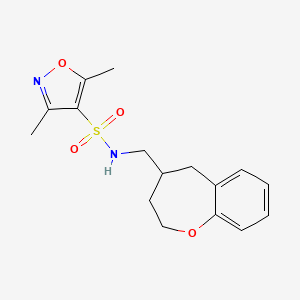3,5-dimethyl-N-(2,3,4,5-tetrahydro-1-benzoxepin-4-ylmethyl)isoxazole-4-sulfonamide