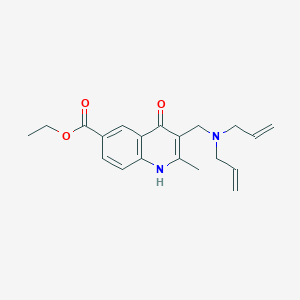 molecular formula C20H24N2O3 B5675591 ethyl 3-[(diallylamino)methyl]-4-hydroxy-2-methyl-6-quinolinecarboxylate 