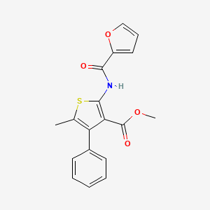 molecular formula C18H15NO4S B5675599 methyl 2-(2-furoylamino)-5-methyl-4-phenyl-3-thiophenecarboxylate 