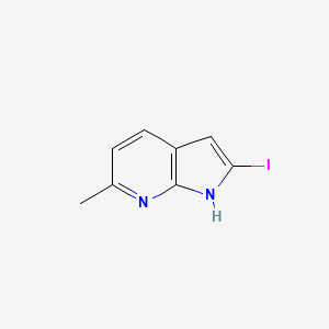 molecular formula C8H7IN2 B567560 2-Iodo-6-methyl-1H-pyrrolo[2,3-b]pyridine CAS No. 1227270-88-3