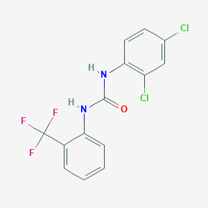molecular formula C14H9Cl2F3N2O B5675618 N-(2,4-dichlorophenyl)-N'-[2-(trifluoromethyl)phenyl]urea 