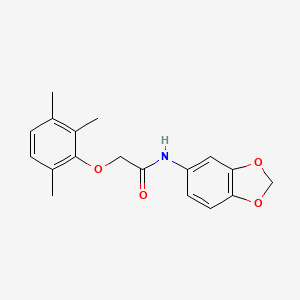 molecular formula C18H19NO4 B5675658 N-1,3-benzodioxol-5-yl-2-(2,3,6-trimethylphenoxy)acetamide 