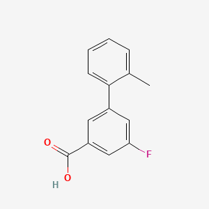 molecular formula C14H11FO2 B567566 5-Fluoro-3-(2-methylphenyl)benzoic acid CAS No. 1261914-25-3