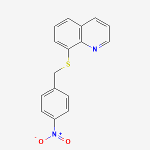 molecular formula C16H12N2O2S B5675668 8-[(4-nitrobenzyl)thio]quinoline 