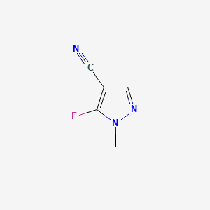 molecular formula C5H4FN3 B567569 5-Fluoro-1-methyl-1H-pyrazole-4-carbonitrile CAS No. 1269293-60-8