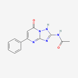 molecular formula C13H11N5O2 B5675697 N-(7-oxo-5-phenyl-4,7-dihydro[1,2,4]triazolo[1,5-a]pyrimidin-2-yl)acetamide 