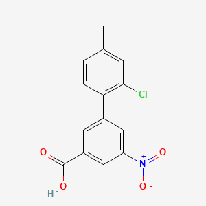 molecular formula C14H10ClNO4 B567570 3-(2-Chloro-4-methylphenyl)-5-nitrobenzoic acid CAS No. 1261967-52-5