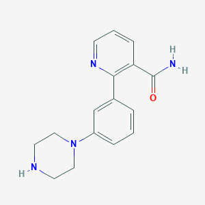 molecular formula C16H18N4O B5675704 2-[3-(1-piperazinyl)phenyl]nicotinamide hydrochloride 