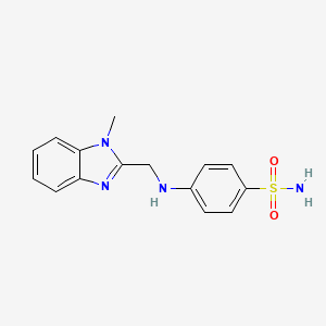 molecular formula C15H16N4O2S B5675710 4-{[(1-methyl-1H-benzimidazol-2-yl)methyl]amino}benzenesulfonamide 