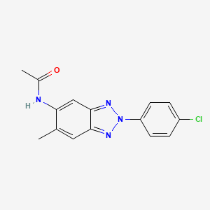 molecular formula C15H13ClN4O B5675716 N-[2-(4-chlorophenyl)-6-methyl-2H-1,2,3-benzotriazol-5-yl]acetamide 
