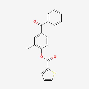 molecular formula C19H14O3S B5675734 4-benzoyl-2-methylphenyl 2-thiophenecarboxylate 