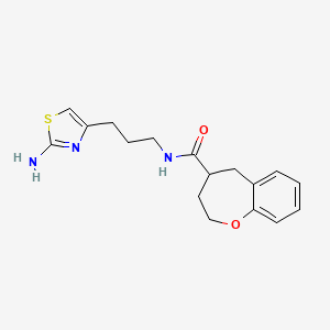 molecular formula C17H21N3O2S B5675742 N-[3-(2-amino-1,3-thiazol-4-yl)propyl]-2,3,4,5-tetrahydro-1-benzoxepine-4-carboxamide 