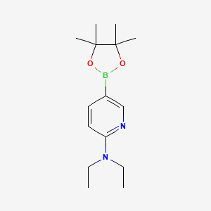 molecular formula C15H25BN2O2 B567576 N,N-diethyl-5-(4,4,5,5-tetramethyl-1,3,2-dioxaborolan-2-yl)pyridin-2-amine CAS No. 1311165-58-8