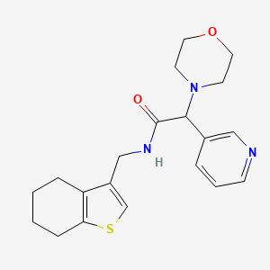 molecular formula C20H25N3O2S B5675791 2-(4-morpholinyl)-2-(3-pyridinyl)-N-(4,5,6,7-tetrahydro-1-benzothien-3-ylmethyl)acetamide 