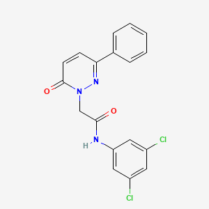 molecular formula C18H13Cl2N3O2 B5675795 N-(3,5-dichlorophenyl)-2-(6-oxo-3-phenyl-1(6H)-pyridazinyl)acetamide 