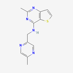 molecular formula C13H13N5S B5675813 2-methyl-N-[(5-methylpyrazin-2-yl)methyl]thieno[3,2-d]pyrimidin-4-amine 