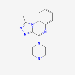 molecular formula C15H18N6 B5675830 1-methyl-4-(4-methyl-1-piperazinyl)[1,2,4]triazolo[4,3-a]quinoxaline 