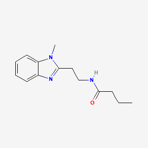 molecular formula C14H19N3O B5675833 N-[2-(1-methyl-1H-benzimidazol-2-yl)ethyl]butanamide 